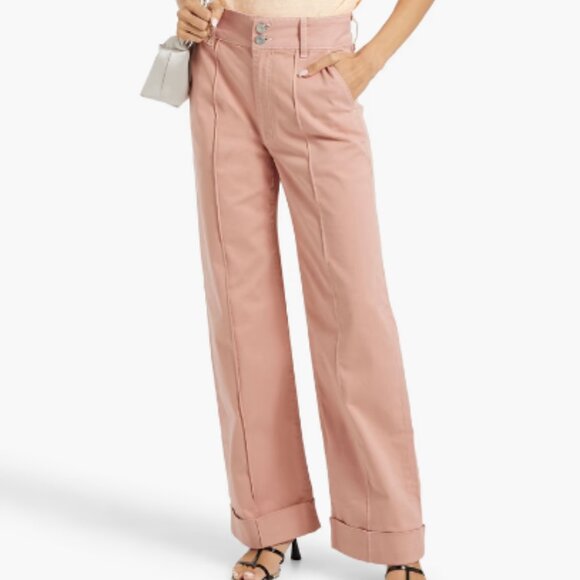 Frame Denim Pants - FRAME 70's cotton-blend twill straight-leg pants